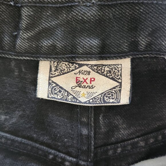 Vintage EXP Jeans No. 128 Black Made USA Denim Casual Mom Hi-Rise Womens 5 EUC - Picture 9 of 14
